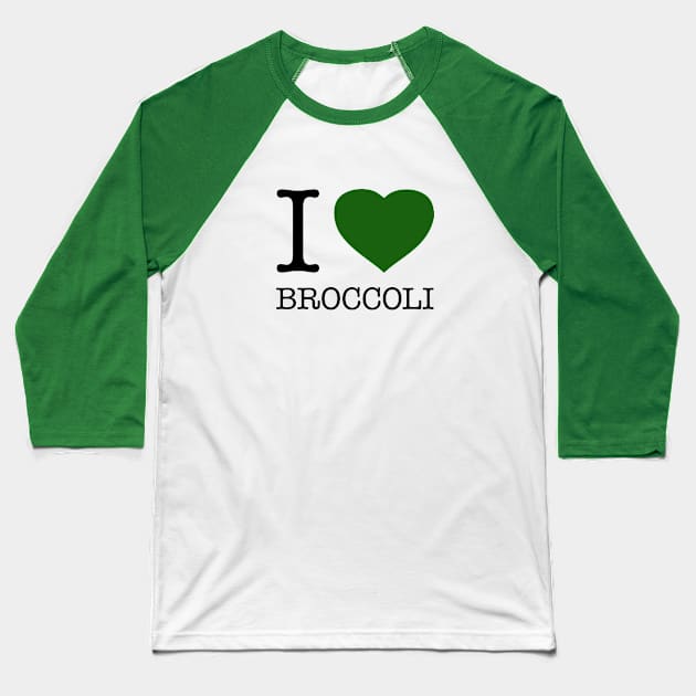 I LOVE BROCCOLI Baseball T-Shirt by eyesblau